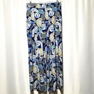 Jessica London Palazzo Pants High Waist Wide Leg Paisley Floral Women's (14/16)